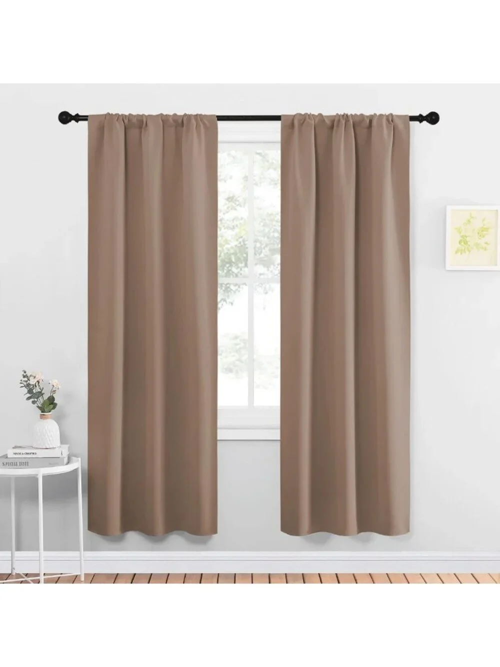 Thermal Insulated Blackout Curtains for Kitchen & Bedroom - Set of 2, 34